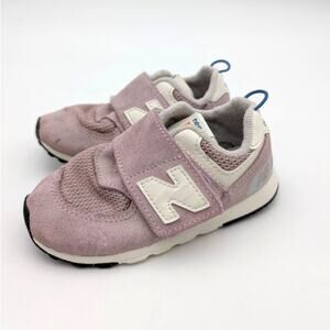 New Balance 574 Hook & Loop Shoes Kids Twilight Haze Sea Stone Size US7 EU23.5